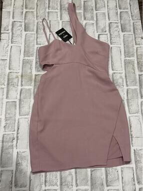NBD x Naven Women's Pink Asymmetric Bodycon Cut-out Dress, Size XS, NWT